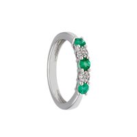 Anello Babila Milano Donna Bacia_Mi in Oro bianco Smeraldo 276664SB